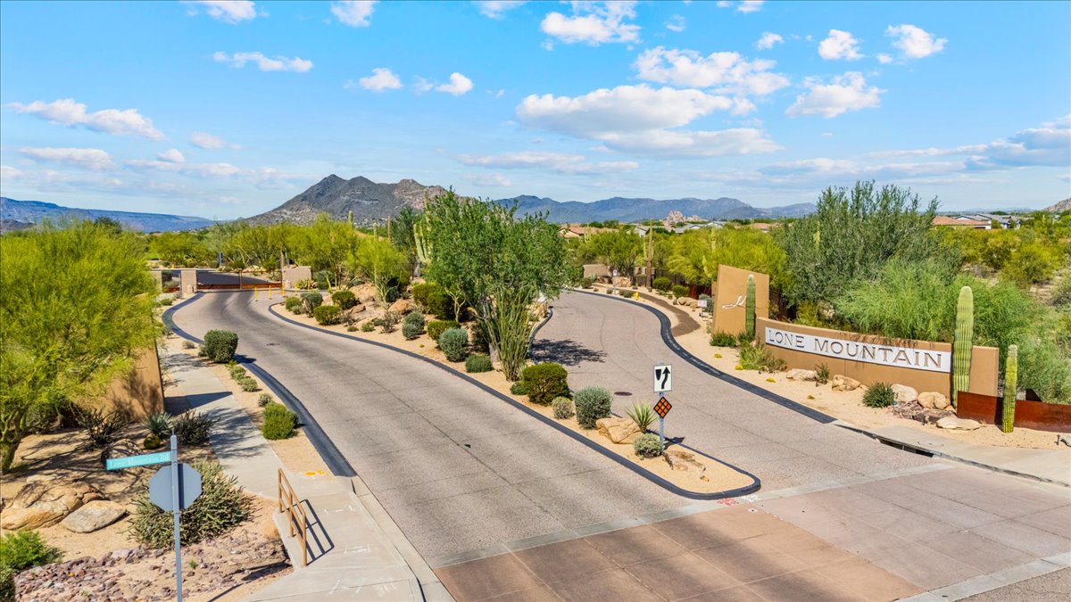 Entry gates at the Lone Mountain community in Cave Creek, Arizona